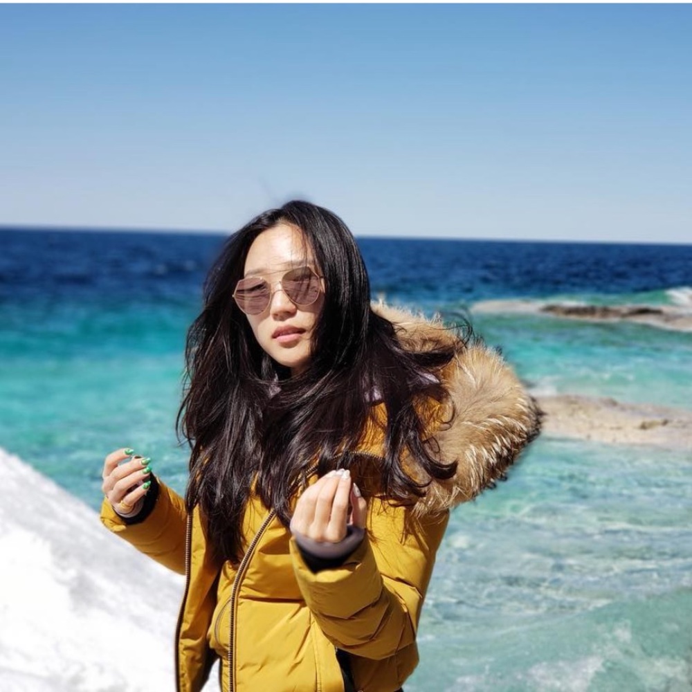 Women's Yellow Fur-Trimmed Jacket